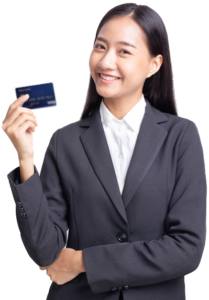 girl with credit card